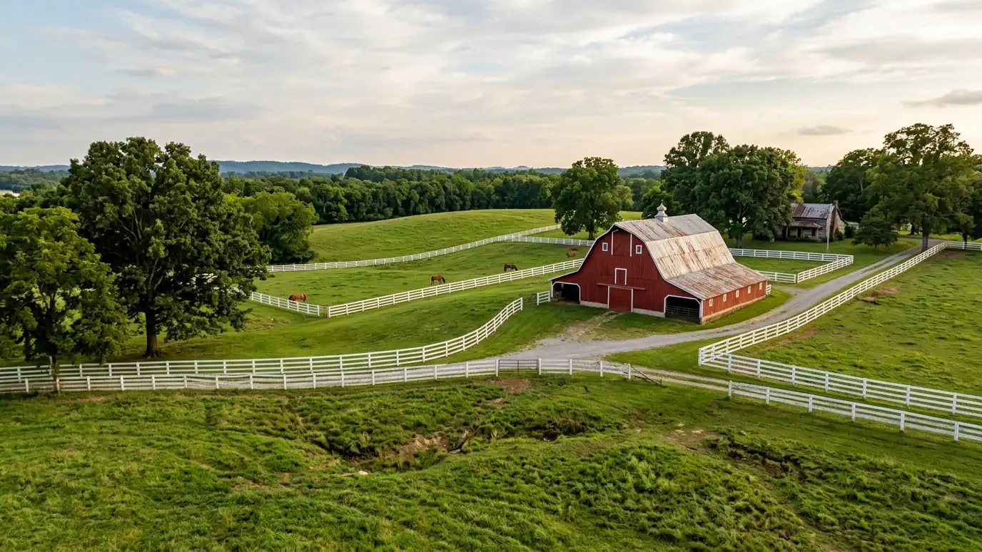 A Arrington, Tennessee home with a neat custom shed, a carport and a detached garage in a landscaped yard