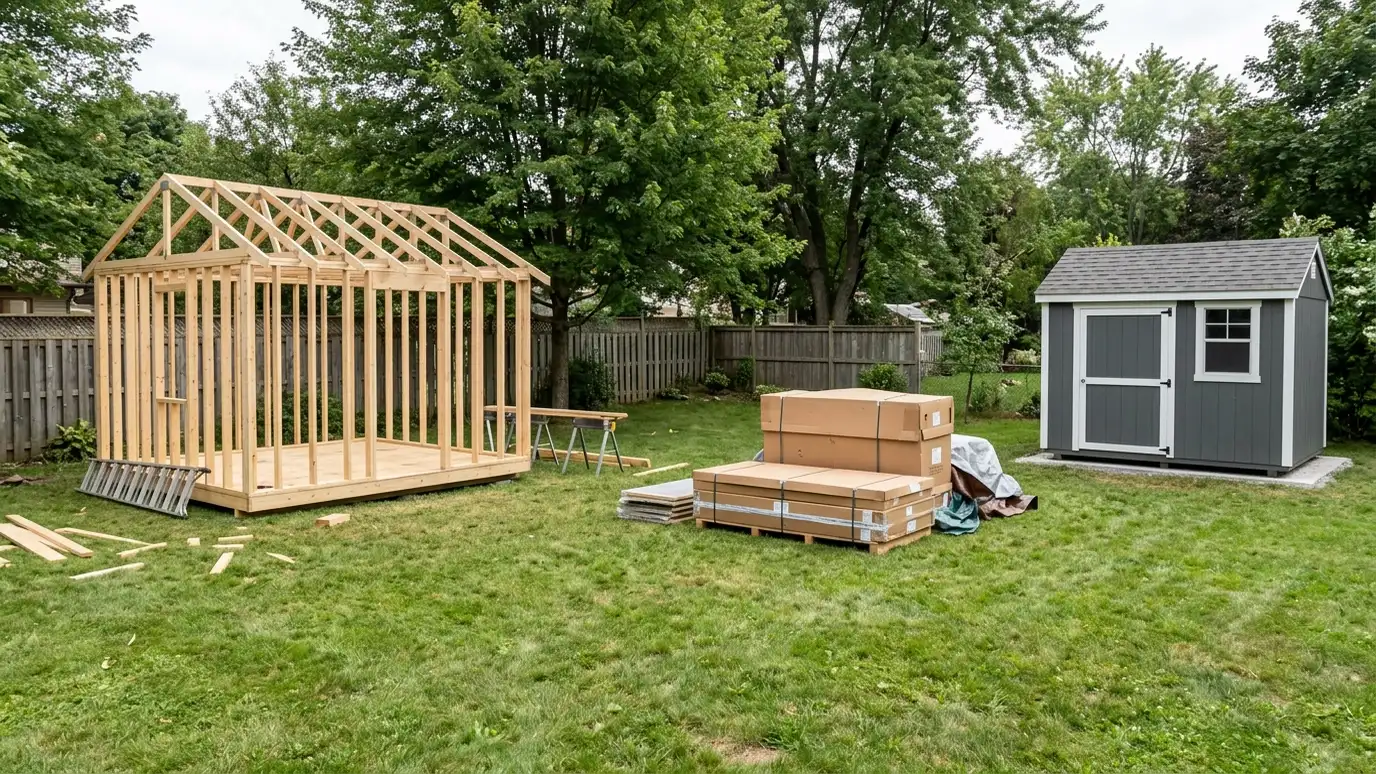 Custom-Built vs Prefab vs Kit Sheds Compared | Music City Shed Custom-Built vs Prefab vs Kit Sheds Compared in Nashville and Middle Tennessee