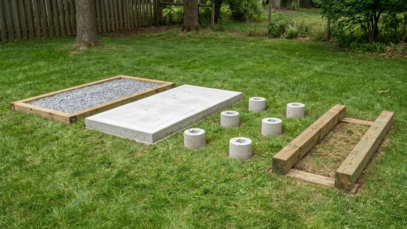 Shed and Garage Foundation Types Explained explained for Nashville and Middle Tennessee