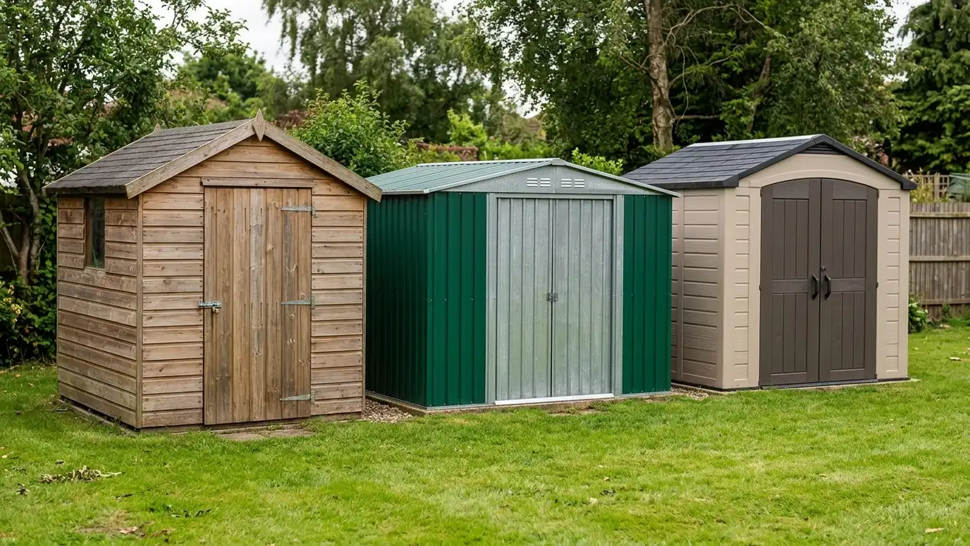Wood vs Metal vs Resin Sheds Compared explained for Nashville and Middle Tennessee