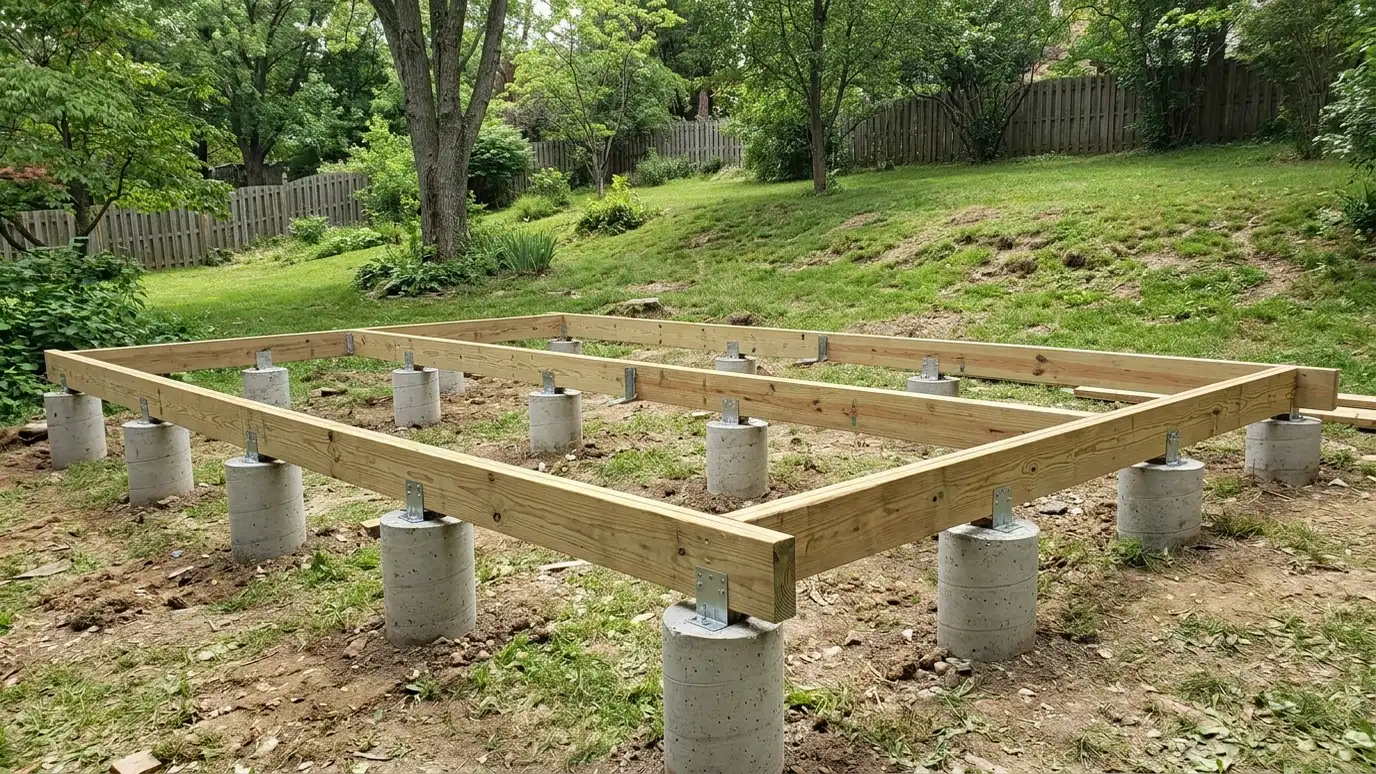 Concrete Pier and Post Foundations | Music City Shed Concrete Pier and Post Foundations in Nashville and Middle Tennessee