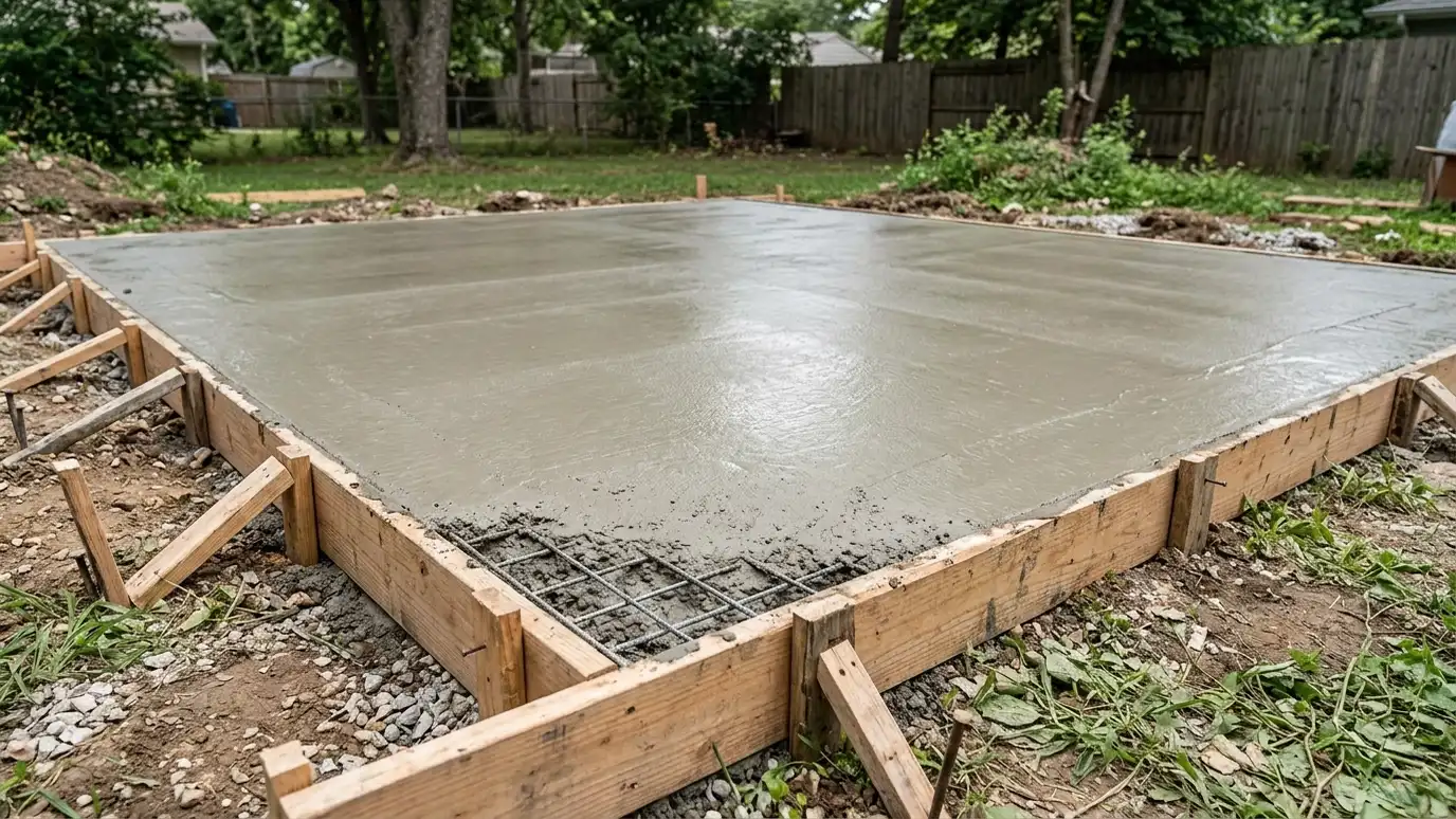 Concrete Slab Foundations | Music City Shed Concrete Slab Foundations in Nashville and Middle Tennessee