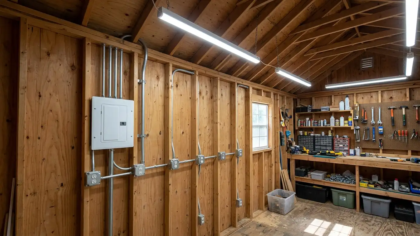 Electrical Wiring and Lighting | Music City Shed Electrical Wiring and Lighting in Nashville and Middle Tennessee